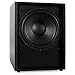 Produktbild auna Linie-300-SW-BK - Aktiv Subwoofer, HiFi Subwoofer, Sub, 150 W RMS, 10" Tieftöner, integrierter Verstärker, Einschaltautomatik, Holzgehäuse, abnehmbare Lautsprecher-Abdeckung, schwarz