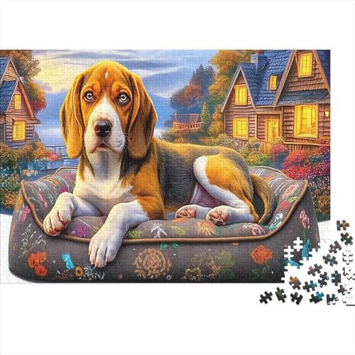 🌸Buon regalo: il Beagle bed puzzle finito misura 38x26cm/1000pcs una volta completato. I migliori regali per ragazzi e ragazze dai 14 anni in su per compleanni o festività (Natale, Halloween, Ringraziamento, ecc.)