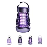 zap Zone Defender Original -All-Protection Mosquito Lantern Shockproof, Waterproof & 2-in-1 Design, Rechargeable Indoor/Outdoor Light for Safe Use in Home, Garden and Camping (J10-Black)