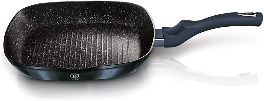 BerlingerHaus BH-1873 Granite Grill Pan 28 cm Metallic Aquamarine