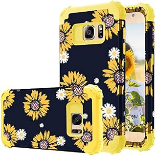 Fingic Galaxy S7 Case, Samsung S7 Case, Sunflower 3 in 1 Heavy Duty
