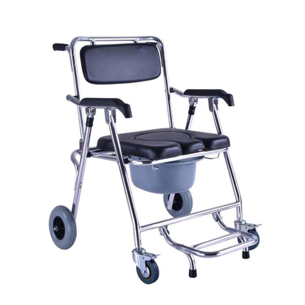 Buy Shower Chair With Wheels for Handicapped and Seniors Commode Chair