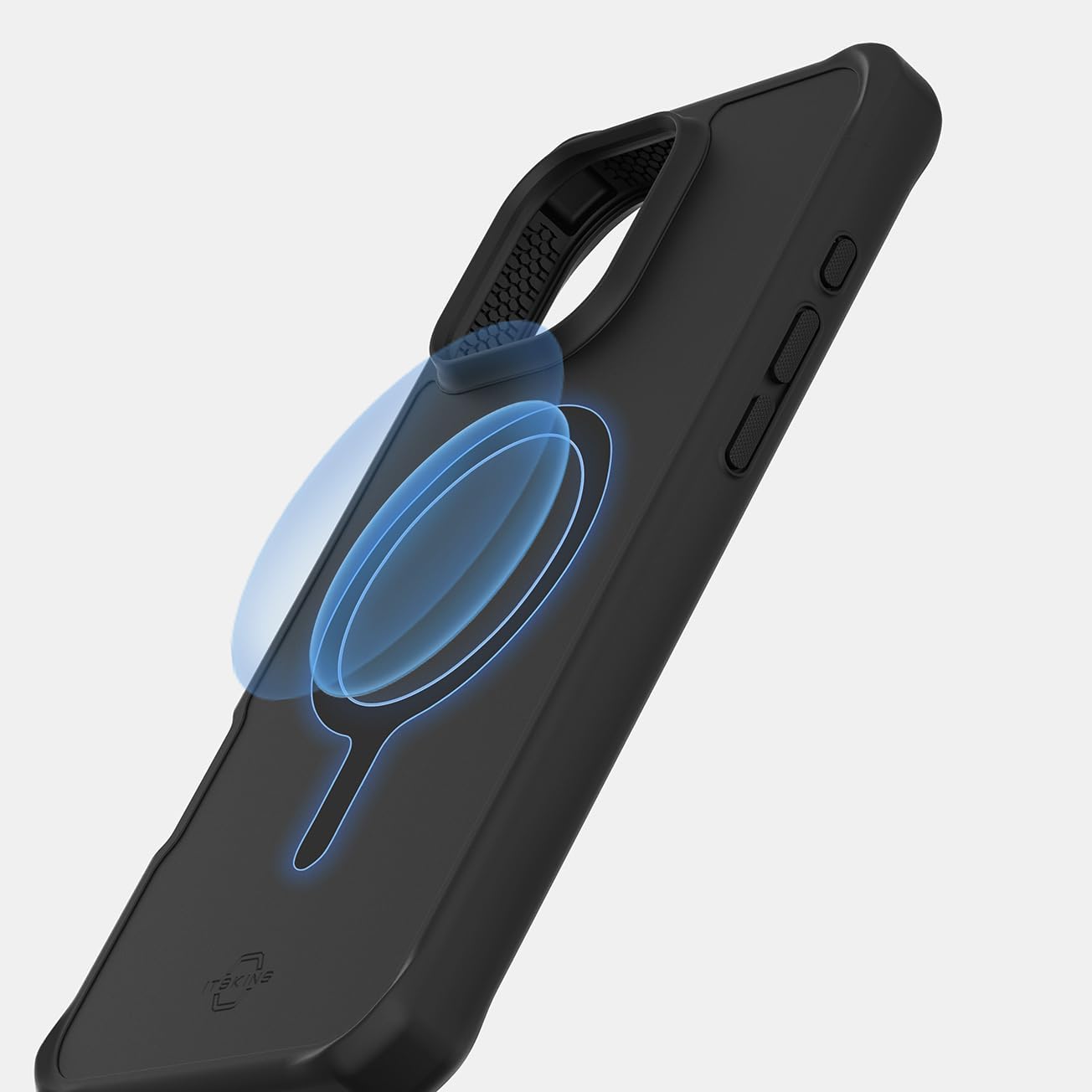 ITSKINS Hybrid R // Bold Magnetic Solid Protective Phone Case for iPhone 16 Pro, Compatible with MagSafe, Slim Military Shockproof Phone Case, Slim Hybrid Cover - Black
