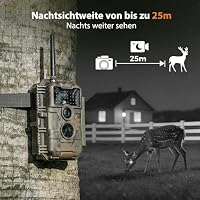 GardePro E6 Wildkamera WLAN, 64 MP, 1296p H.264 Video, 110° Blickwinkel, Wildtierkamera mit Nachtsicht, Bewegungsaktivierung, Garten-Kamerafalle – Ansicht 8