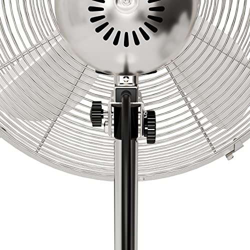Hunter Classic S16 Oscillating Standing Fan Adjustable Height 16 Inch, 3 Speeds, Brushed Nickel, 97317 #TOP5