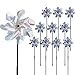 Ohuhu Reflective Pinwheels with Stakes, 10-Pack Extra Sparkly Pin Wheel for Garden Decor, Bird Repellent Devices Deterrent to Scare Birds Away from Yard Patio Garden Farm
