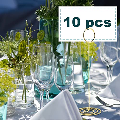 Image of Table Number Holders, 10PCS Place Card Holder, Photo Holder (8.7 inch Gold)