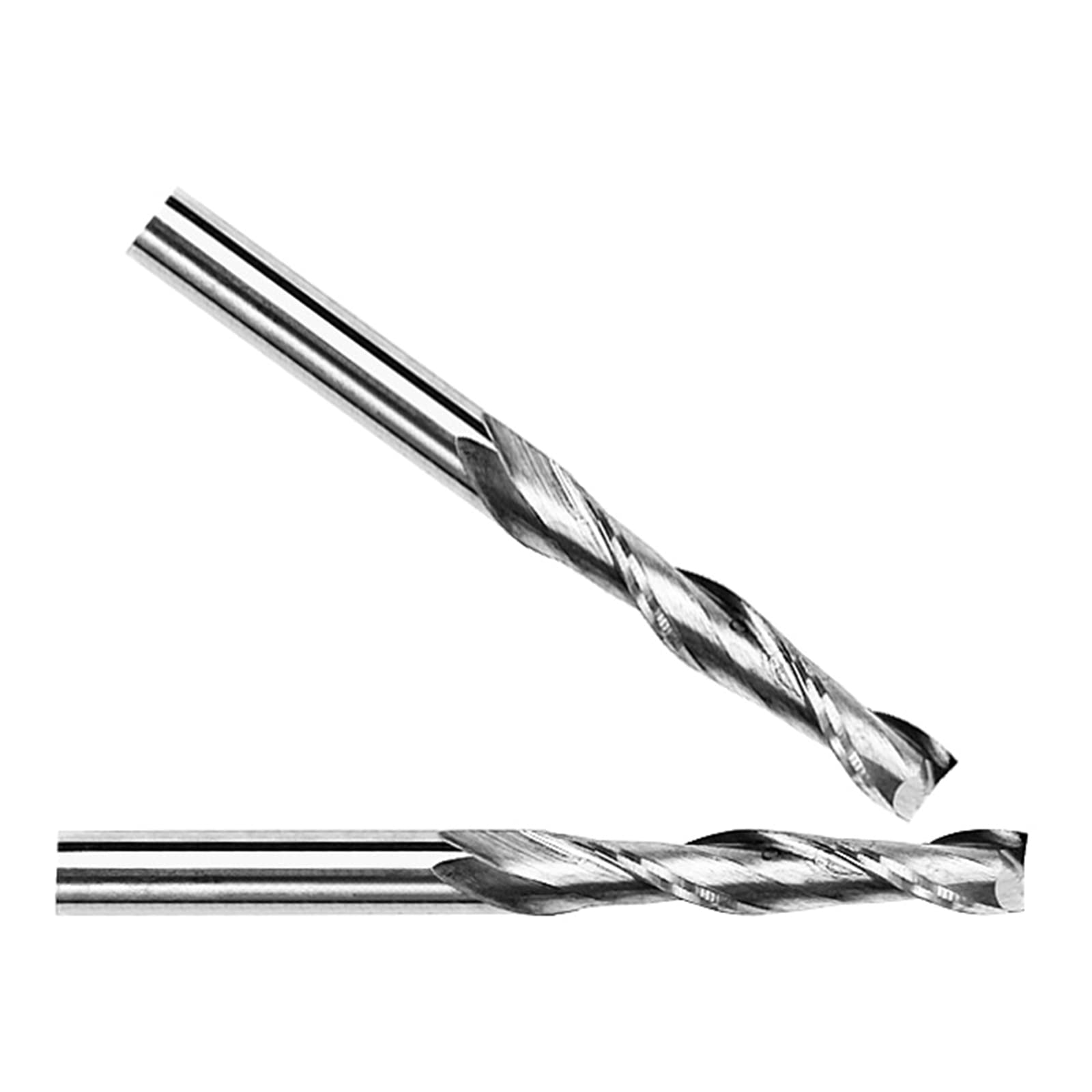 10 Pz/set Fresa Elicoidale in Metallo Duro Doppio Due Flauti a Spirale 1/4 Pollice Fresa Per La Lavorazione Del Legno Fresa Diritta Punte Per Router Per Legno Stampo in PVC Fibra Plastica