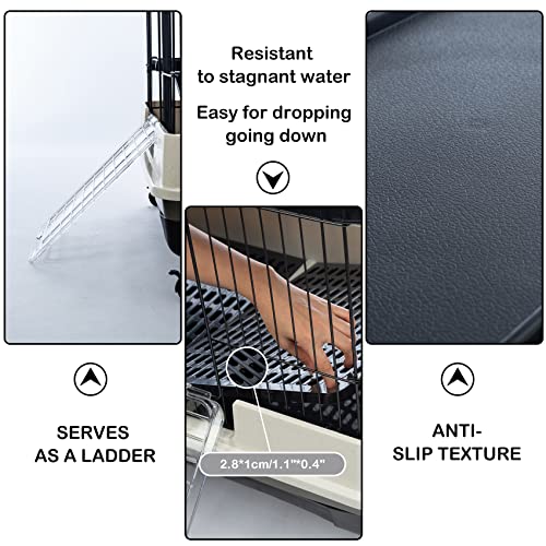 Homsof 4-Tier 32" Small Animal Metal Cage Height Adjustable With Lockable Casters Grilles Pull-Out Tray For Rabbit Chinchilla Ferret Bunny Guinea Pig Squirrel Hedgehog(Grey) #TOP3