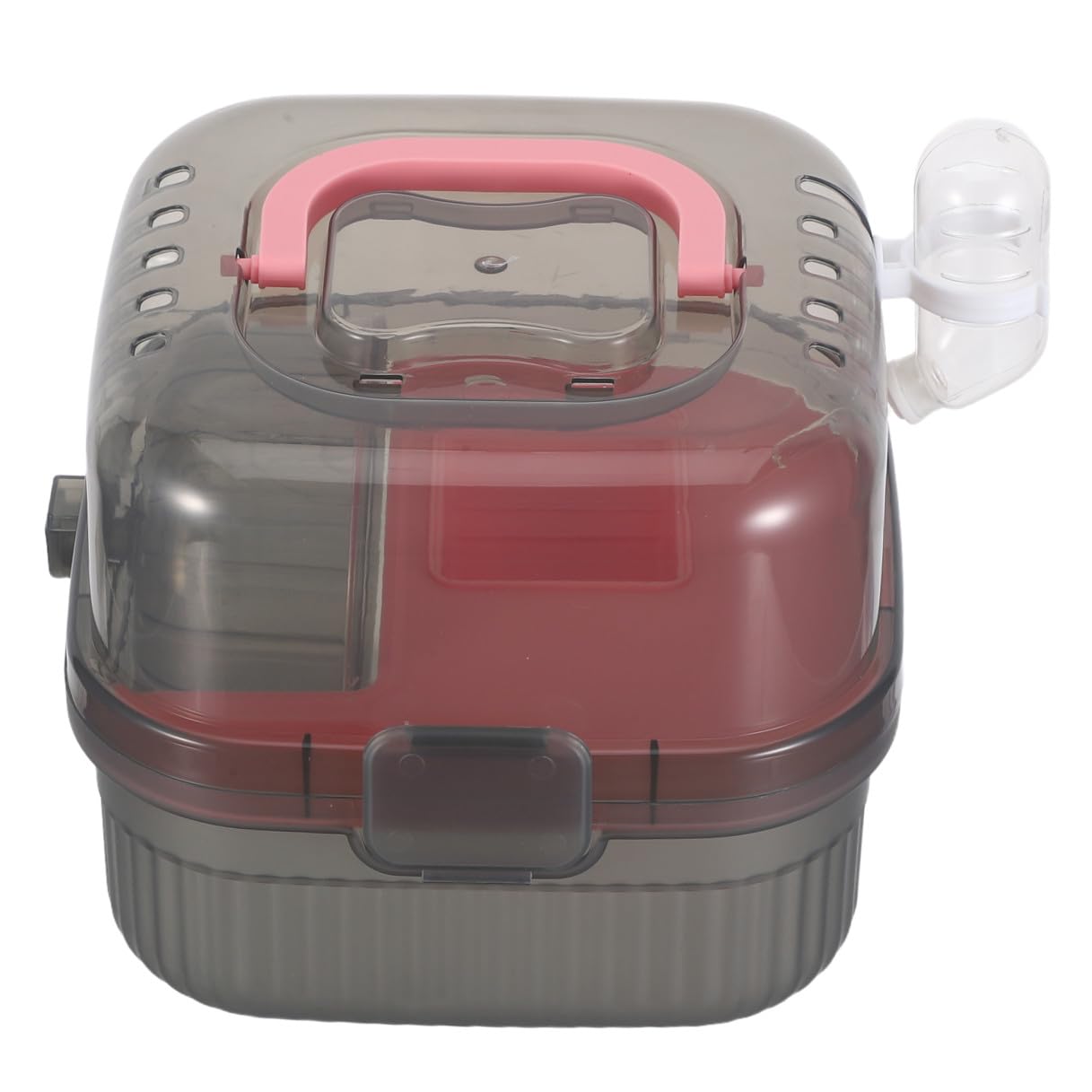 TOYANDONA Gabbia per Piccoli Animali a Doppio Strato in Plastica Resistente Maniglia Portatile, Trasportino Ventilato per Criceti, Porcellini D’india e Furetti, Custodia da Viaggio Facile
