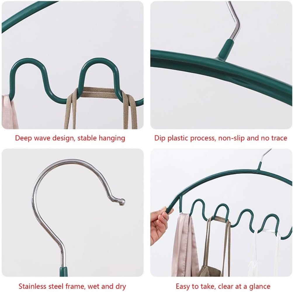 10pcs Wave Clothes Hangers Multifunctional Drying Rack Closet Storage Traceless