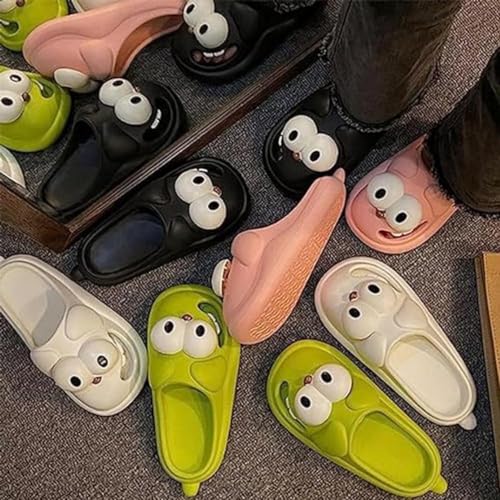 Generic Big Eye Dog Slipper, Tongue Kiss Slippers, 3D Big Eye Dog Fun Cartoon Package Head Eva Slippers3