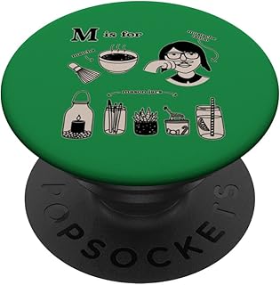 Letter M is for Matcha, Mustache Tattoo, and Mason Jars PopSockets Swappable PopGrip