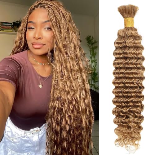 100% Unprocessed Human Hair for Braiding, #27 Honey Blonde Pre-Separated