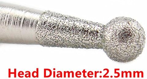 Puntas de Fresado de Diamante Bola 2.5mm Pack 20 Pzs miniatura 7