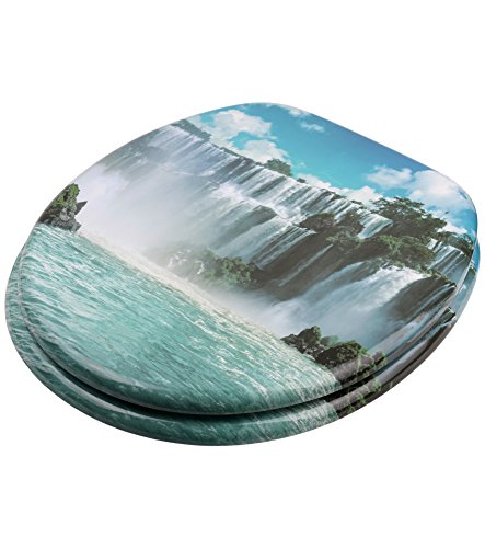 Sanilo Soft Close Toilet Seat, Wide Choice of New Toilet Seats, Stable Hinges, Easy to Mount (Waterfall), 470mm x 377mm - Image 3