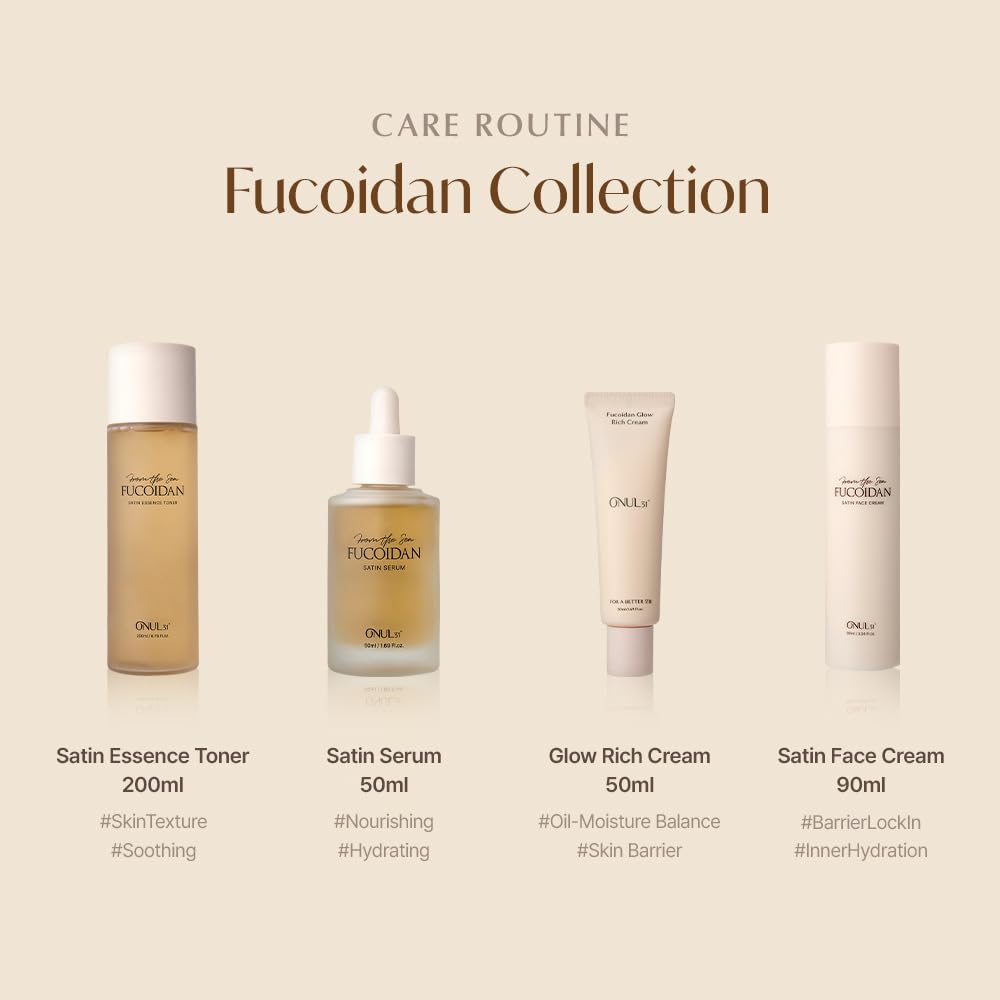 ONUL31° Fucoidan Satin Face Cream - Deeply Hydrating Moisturizer for Anti-Aging, Fine Lines, and Radiant Skin
