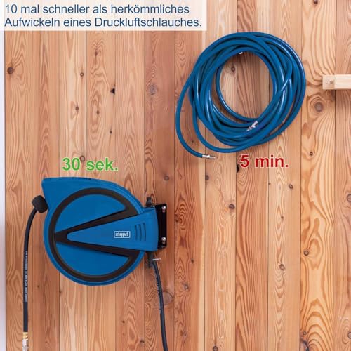 Scheppach Enrouleur de tuyau d'air comprimé - 15 m - Pression 5 bar – vue 5