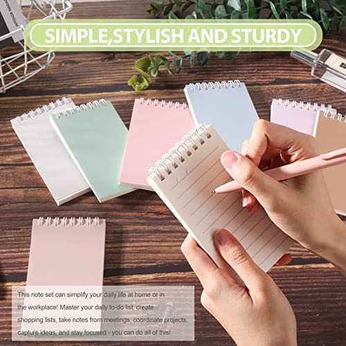Ddaowanx Small Notebooks,3x5 Pocket Spiral Notepads With Lined Pages - The Perfect Little Mini Notebook to Stay Organized and Boost Productivity at Work or School (8, Cute Colors) - Thumbnail 4