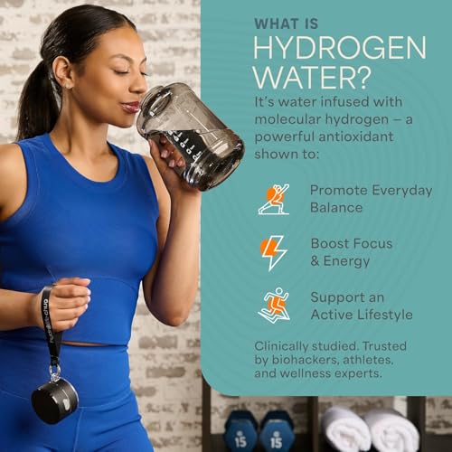 Lifepro HydroLife Hydrogen Water Bottle Generator – SPE/PEM Technology Portable Hydrogen Boosting Bottles for Daily Wellness, Hydration & Energy – Large Capacity, Glass & Polycarbonate Options - Image 4