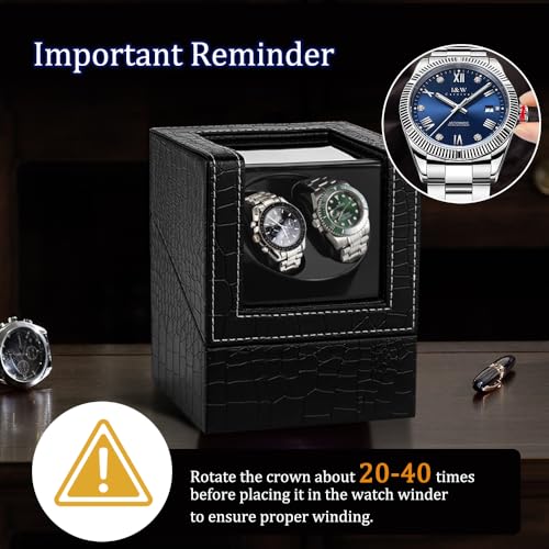 Image of Watch Winder for Automatic Watches,Automatic Watch Winder Box,Double Watch Winder for Women's and Men's Watches with Quiet Japanese Mabuchi Motor