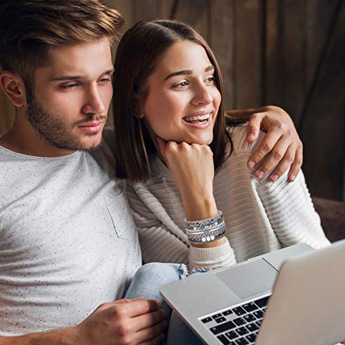 image for Desimtion Mom Bracelet Gifts from Daughter,Leopard Print Boho Wrap Lea