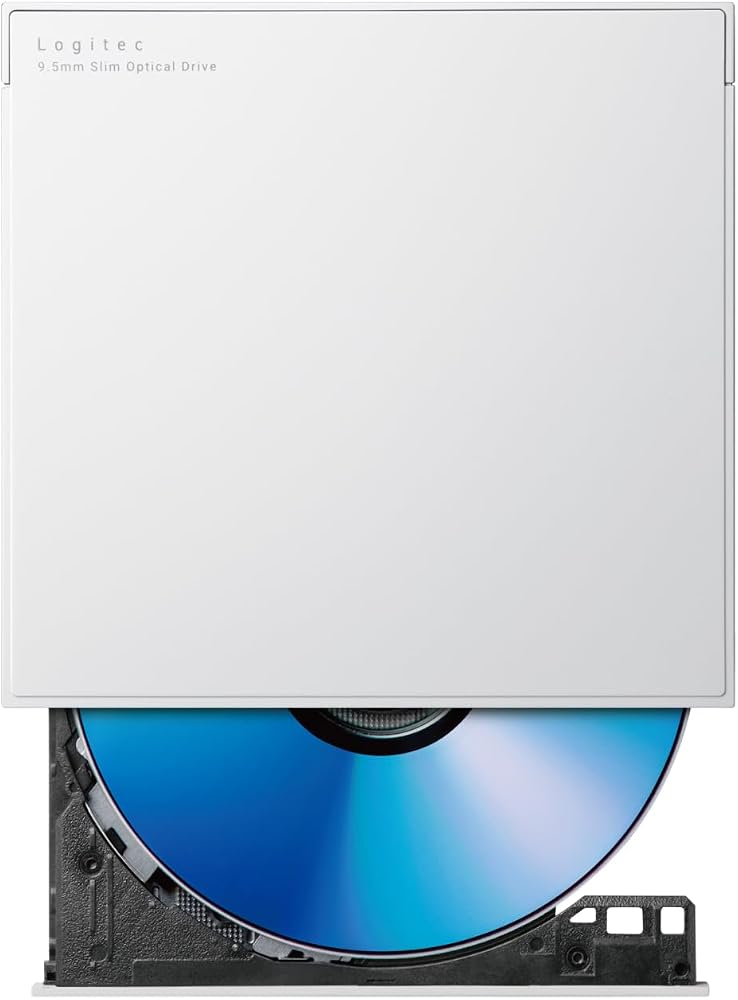 ロジテック ポータブルDVDドライブ USB3.2 書き込みソフト付 Type-A Type-C ホワイト LDR-PWA8U3CLWH