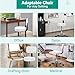 Drafting Adjustable Stool With Back - Salon Height Chair With Wheels for Comfort and Flexibility - Barstool With Backsupport for Massage - White