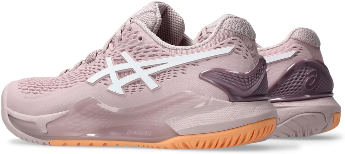 ASICS Women's Gel-Resolution 9 D Tennis Shoes, 8.5, Watershed Rose/White