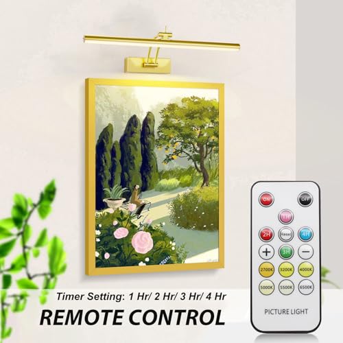 Iluminación de pared sin cables para cuadros oscuros con mando a distancia Yuichoy 2