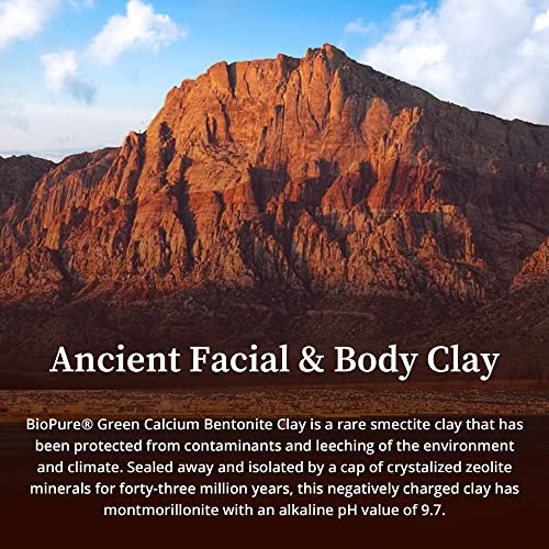 Biopure Green Calcium Bentonite Clay – Pure Smectite Clay That Supports Skin’s Overall Health & Natural Detox – Use As Soothing Face Mask Or Add To Bath For Relaxing & Rejuvenating Experience – 300G #TOP4
