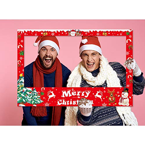 Christmas Photo Booth Props Frame Party Supplies - Xmas/Winter/Holiday New Year Decorations