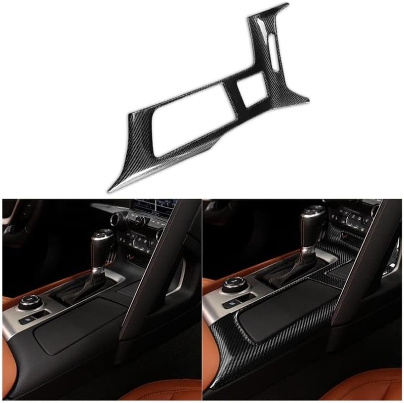 Compatible with Chevrolet Corvette C7 2014-2019 DryCarbon Fiber Gear Shift Cup Holder Surround Decorative Cover Car Retrofit Accessories