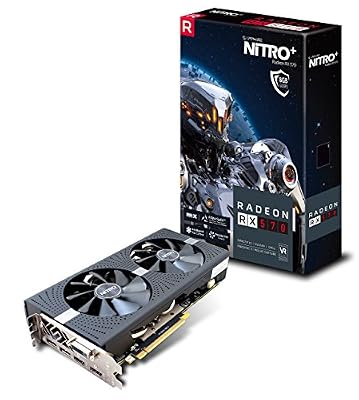 Sapphire 11266-09-20G Radeon Nitro+ Rx 570 8GB GDDR5 Dual HDMI/ DVI-D/ Dual DP with Backplate (UEFI) PCI-E Graphics Card (Renewed)