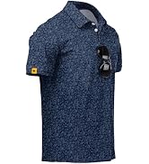 ZITY Mens Golf Polo Shirts Short Sleeve UPF 50+ Performance Moisture Wicking Print Pattern Casual...