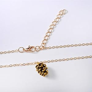 Amazon.com: Metal Pine Nuts Necklace Charm Retro Pinecone Nut