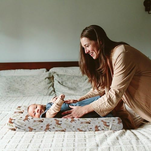 Image of BROLEX Changing Pad Covers for Baby: Boy Girls Ultra Stretchy Soft 2 Pack, Fox Foliage