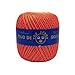 Orange Oval crochet filet doily with roses in cotton 16.9x12.5 inc (43x32 cm) - Made in ITALY