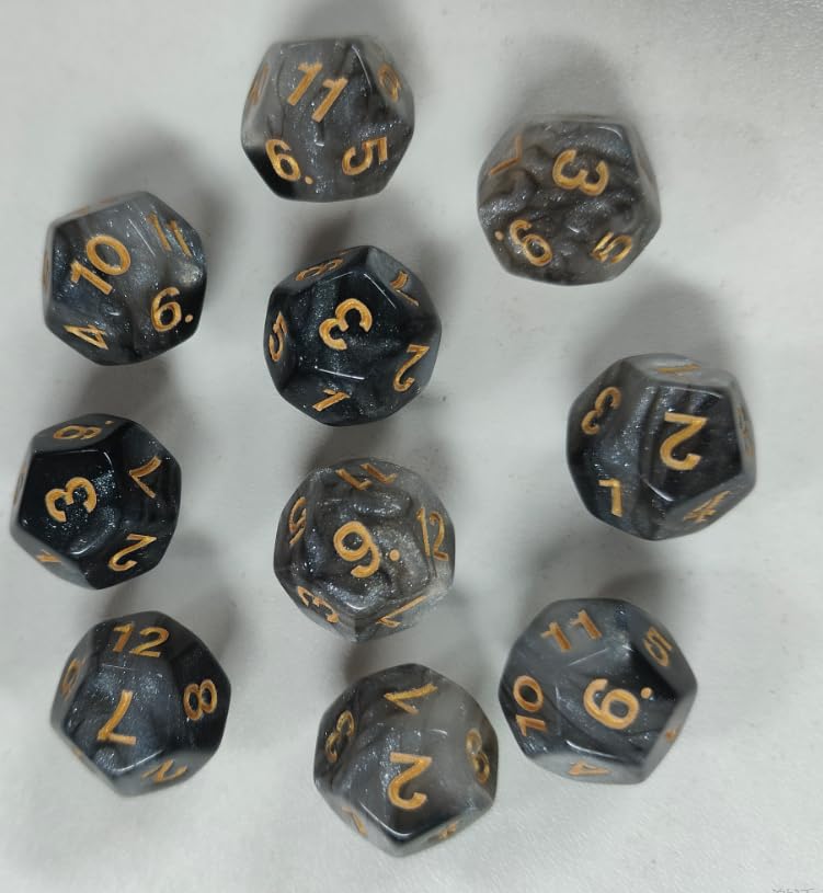 10 Stück D20 Polyedrisch Würfel Set,Spiel Würfel für Dungeon