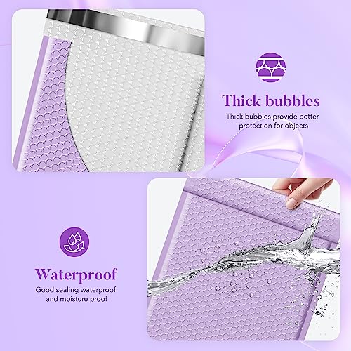 Image of Fuxury Large Bubble Mailers 10.5x16 inch 40 Pack Self Seal Padded Envelopes Waterproof Mailing Envelopes Bubble Padded Mailers for Packaging, Small Business #5 Lavender