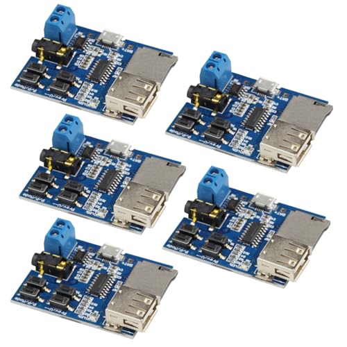 VKLSVAN 5PCS MP3 Lossless Decoder Power Amplifier MP3 Player Audio Decoder Module Supports TF Card USB