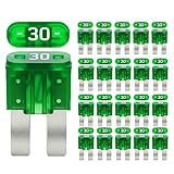 20Psc 30A Micro2 Car Fuses, 30amp Micro2 Automotive Fuse for Car/RV/Truck/SUV/Motorcycle/Boat (30A)