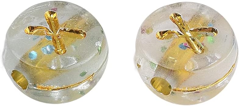 Cheriswelry 200pcs Acrylic Alphabet Beads 7mm Clear Gold Flat Round Disc Coin A-Z Letter Spacer Beads Charms for Jewellery Bracelet Making - Image 4