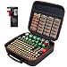 Glamgen Battery Organizer Storage Case with Tester (BT168), Battery Storage Case Holds 126 Batteries Various Sizes AAA AA C D 9V Lithium 3V, Battery Box Holder Hard Case(Not Includes Batteries)
