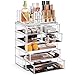 Sorbus Acrylic Cosmetic Makeup and Jewelry Storage Case Display - Spacious Design - Great for Bathroom, Dresser, Vanity and Countertop (3 Large, 4 Small Drawers, Clear)