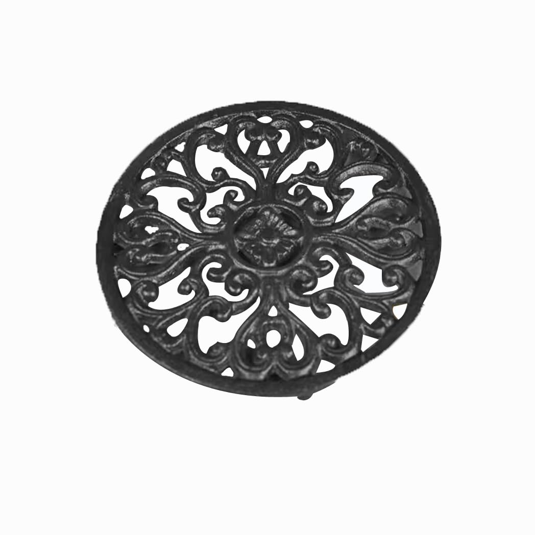 Sottopentola e riduttore in ghisa antiscivolo, universale, colore nero, per cucina, fornelli, piano cottura, pentole, bollitori, padelle