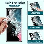 EGV 3 Pack Compatible for Samsung Galaxy S22 Ultra Screen Protector Flexible TPU, Full Coverage, Scratch Resistant, Easy Installation, Case Friendly, Bubble Free