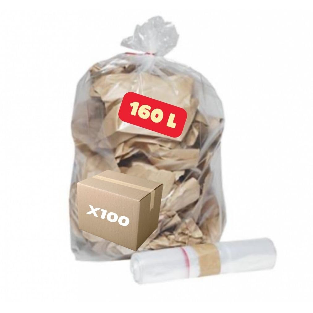 100 Müllsäcke Transparent 100 Liter – 30 µ Stark & Reißfest – Ideal für Recycling & Mülltrennung – Große Abfallsäcke für Haushalt & Gewerbe