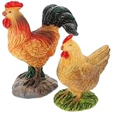 Figurine de poulet mignonne : son design classique est simple, réaliste et élégant, et offre de nombreuses possibilités d'utilisation. mini poule de ferme