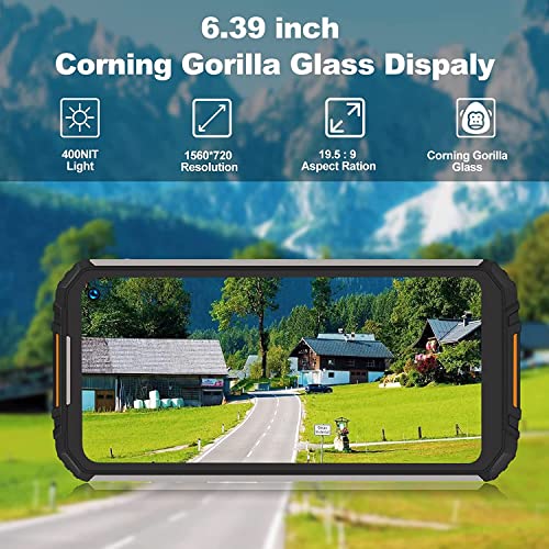 Rugged Smartphone Unlocked Cell Phone 10600Mah Battery 128Gb+8Gb Android 11 6.39'' Screen 20Mp Night Vision Camera Dual Sim Phones Ip68 Waterproof Mobile Otg Nfc Oukitel Wp16, Orange #TOP5